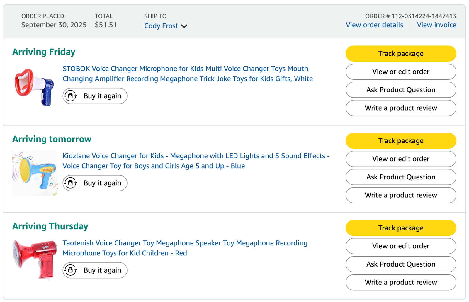 Megaphone toy design concept